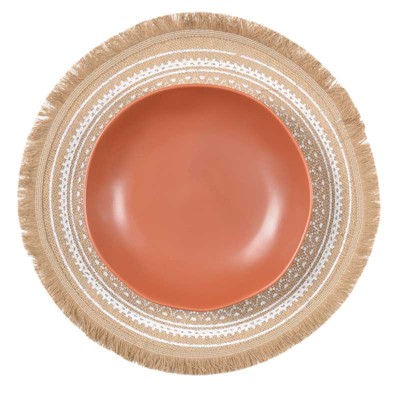 Set De Table Rond En Jute Lima Beige En Jute Pet L Incroyable